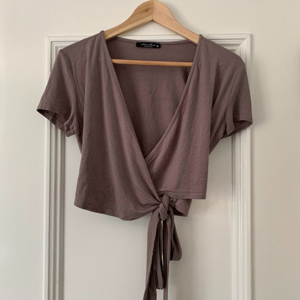 Final Touch Purple Wrap Top – M (EUC)